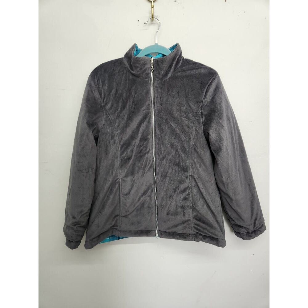 ZeroXposur Jacket Size Large Plaid Winter Ski Reversible Gray